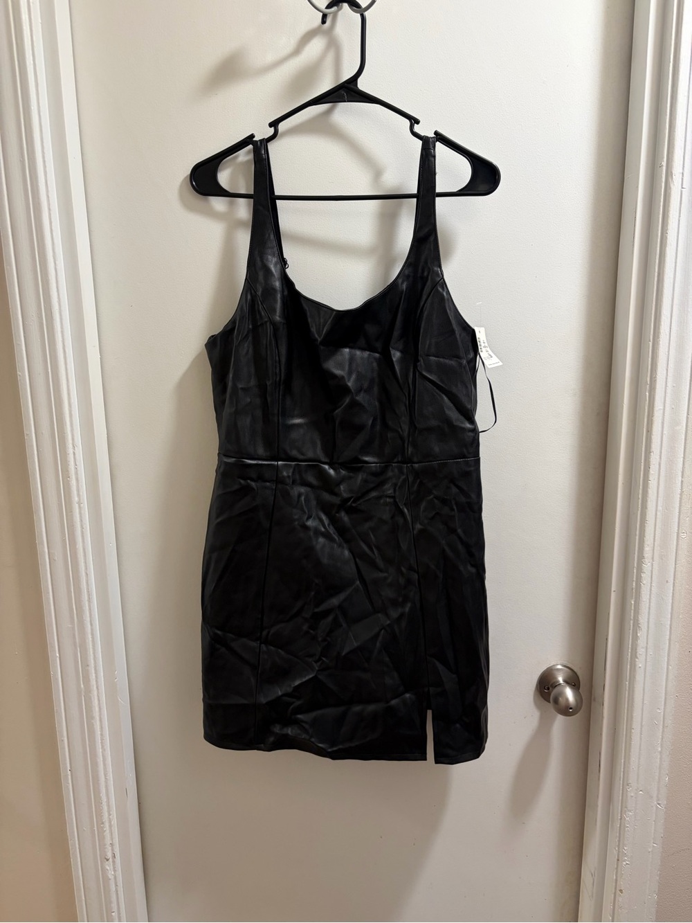 Aeropostale Black Faux Leather Mini Dress